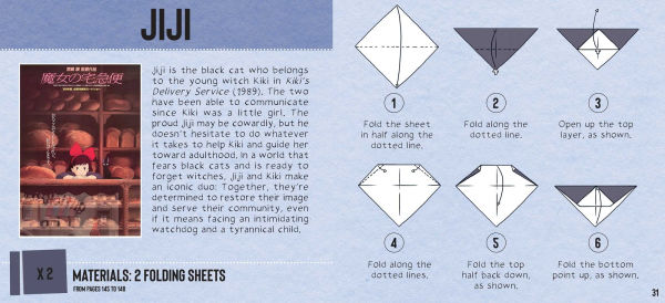 Studio Ghibli Origami: Unofficial Papercraft Projects to Create Totoro, Ponyo, Jiji, and more!