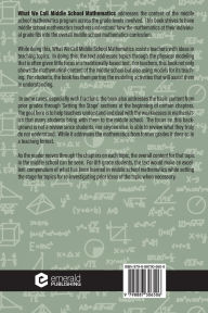 Title: What We Call Middle School Mathematics, Author: Francis Gardella