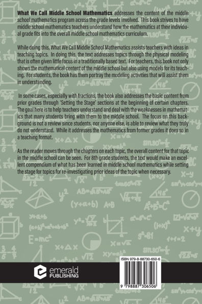 What We Call Middle School Mathematics