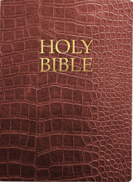 Title: KJVER Holy Bible, Large Print, Walnut Alligator Bonded Leather, Thumb Index: (King James Version Easy Read, Red Letter, Burgundy), Author: Whitaker House