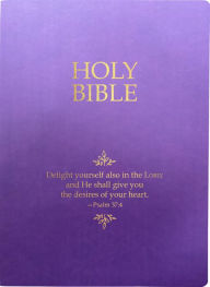 Title: KJVER Holy Bible, Delight Yourself In The Lord Life Verse Edition, Large Print, Royal Purple Ultrasoft: (King James Version Easy Read, Red Letter, Psalm 34:4), Author: Whitaker House