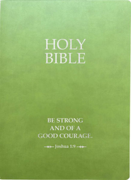 KJVER Holy Bible, Be Strong And Courageous Life Verse Edition, Large Print, Olive Ultrasoft: (King James Version Easy Read, Red Letter, Green, Joshua 1:9)
