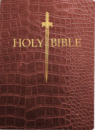 Title: KJV Sword Bible, Large Print, Walnut Alligator Bonded Leather, Thumb Index: (Red Letter, Burgundy, 1611 Version), Author: Whitaker House