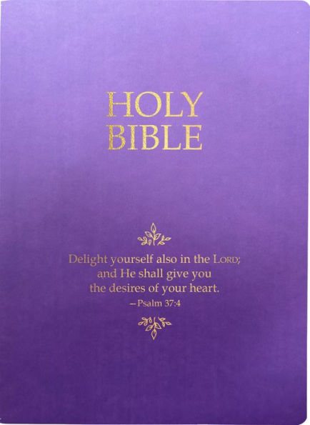 KJV Holy Bible, Delight Yourself In The Lord Life Verse Edition, Large Print, Royal Purple Ultrasoft: (Red Letter)