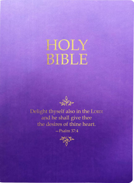 KJV Holy Bible, Delight Yourself In The Lord Life Verse Edition, Large Print, Royal Purple Ultrasoft: (Red Letter)