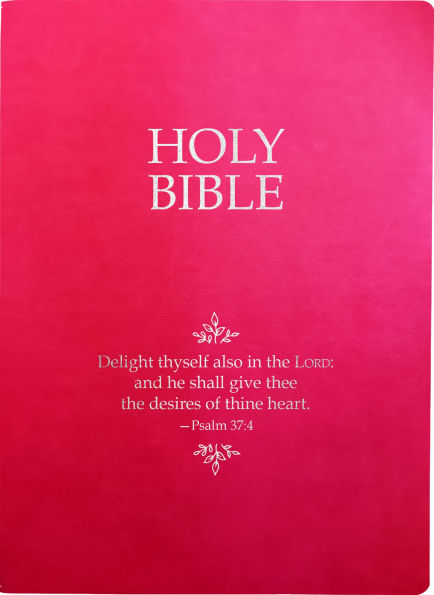 KJV Holy Bible, Delight Yourself In The Lord Life Verse Edition, Large Print, Berry Ultrasoft: (Red Letter, Pink, 1611 Version)