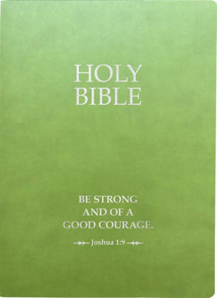 KJV Holy Bible, Be Strong And Courageous Life Verse Edition, Large Print, Olive Ultrasoft: (Red Letter, Green, 1611 Version)