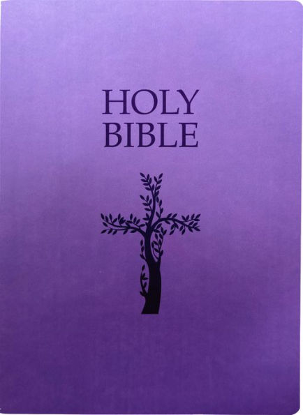KJV Holy Bible, Cross Design, Large Print, Royal Purple Ultrasoft