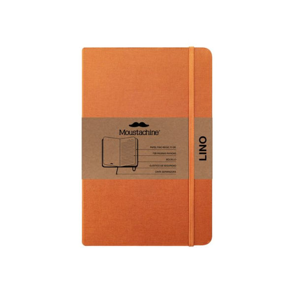 Moustachine Classic Linen Pocket Ochre Ruled Hardcover