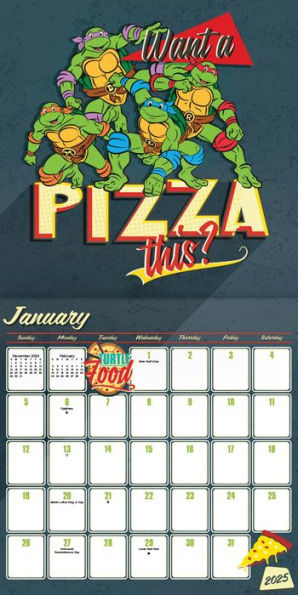 2025 Teenage Mutant Ninja Turtles Wall Calendar