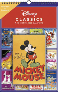 Title: 2025 Disney Classic Posters Oversized Wall Calendar