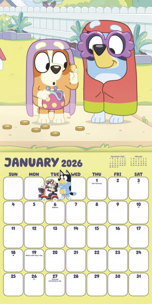 2026 Bluey Wall Calendar