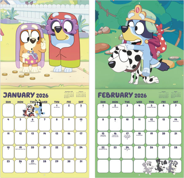 2026 Bluey Wall Calendar