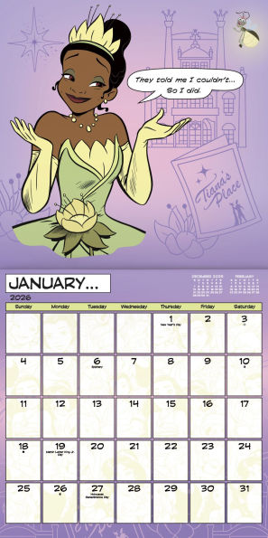 2026 Disney Princess Wall Calendar