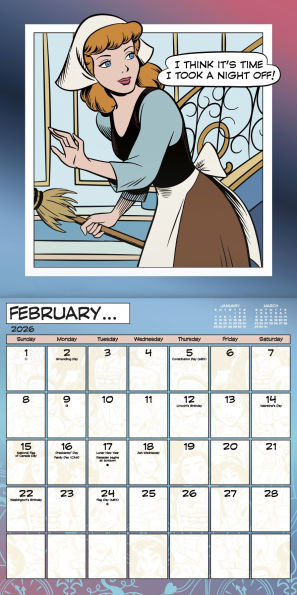 2026 Disney Princess Wall Calendar