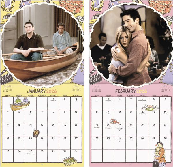 2026 Friends Wall Calendar
