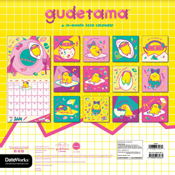 2026 Gudetama Wall Calendar