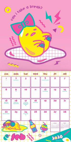 2026 Gudetama Wall Calendar