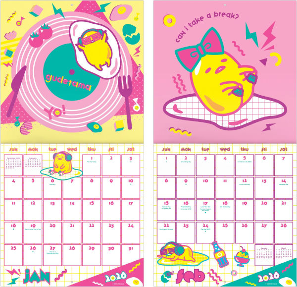 2026 Gudetama Wall Calendar