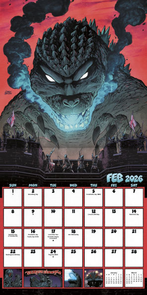 2026 Godzilla Wall Calendar