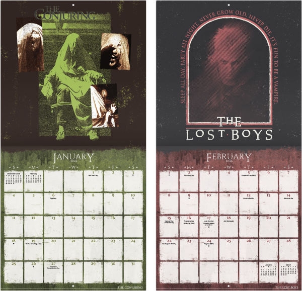 2026 Horror Collection Wall Calendar