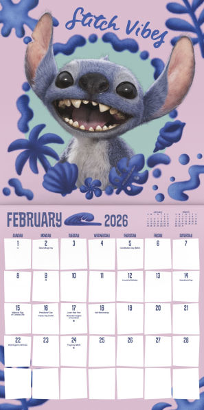 2026 Lilo & Stitch Wall Calendar