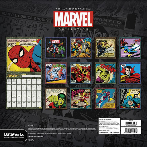 2026 Marvel Wall Calendar