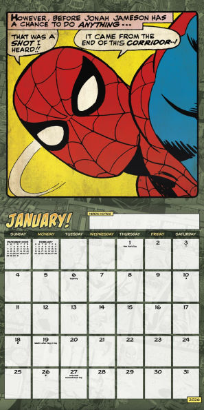 2026 Marvel Wall Calendar