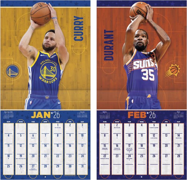 2026 NBA Superstars Wall Calendar