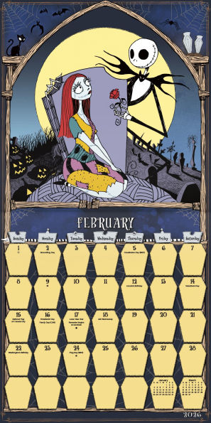 2026 Nightmare Before Christmas Wall Calendar