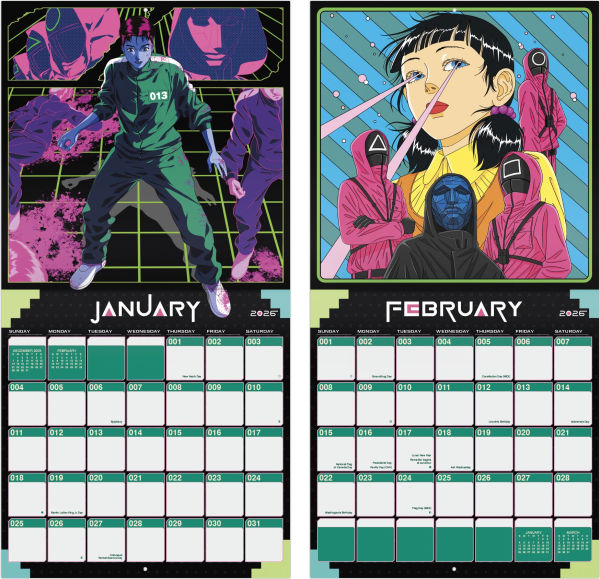 2026 Squid Game Wall Calendar