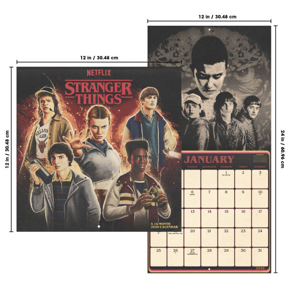 2026 Stranger Things Wall Calendar