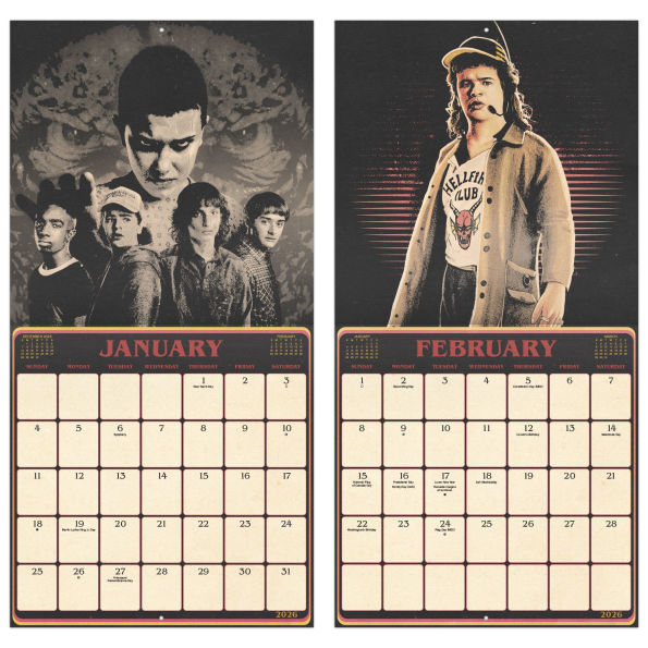 2026 Stranger Things Wall Calendar