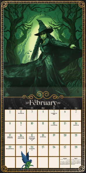 2026 Wicked 2 Wall Calendar