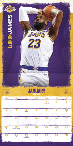 2026 NBA Los Angeles Lakers Wall Calendar