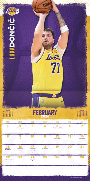 2026 NBA Los Angeles Lakers Wall Calendar