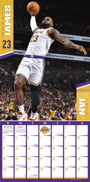 2026 NBA Dunks Wall Calendar