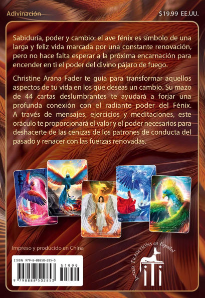 Oráculo del Fénix: Mazo de 44 cartas y un libro guía