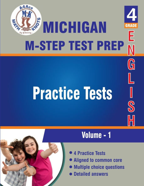 Michigan State Test Prep , 4th Grade ELA Practice Tests: Volume 1: