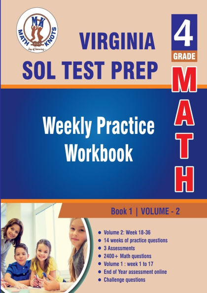 Virginia: Standards of Learning (SOL) , 4th Grade Math : Weekly Practice Workbook Volume: