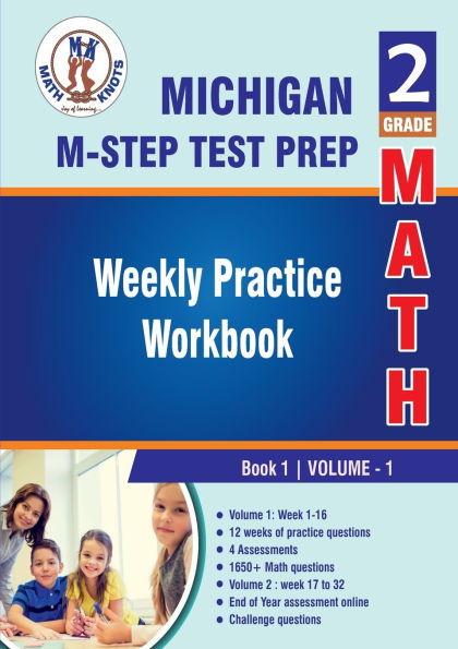 Michigan State Test Prep: 2nd Grade Math: Weekly Practice Workbook Volume 1: