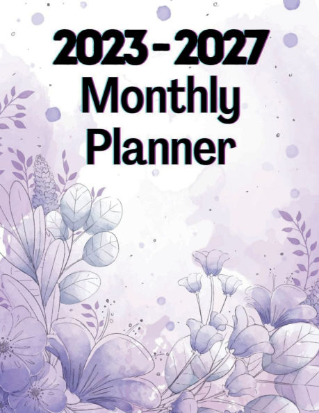 2023-2027 Monthly Planner special Gift for Women: 5 Years Pocket Organizer with Purple Cover for Women
