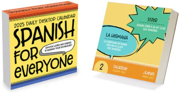 2025 Spanish Words Daily Desktop Calendar