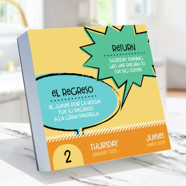 2025 Spanish Words Daily Desktop Calendar