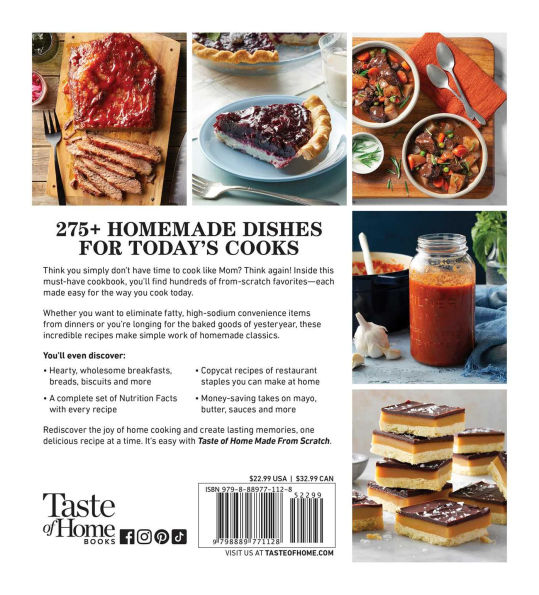 Taste of Home Made From Scratch: 275 Recipes Heirloom and Copycat Favorites Nutrition Facts Included