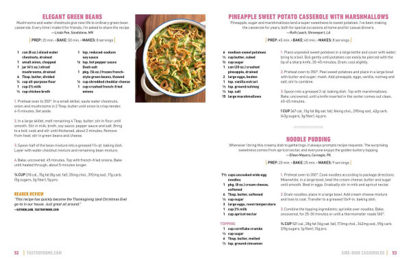 Taste of Home Casseroles: Over 150 Easy Meal in One Recipes Bonus Chapter Includes 8x8 Casseroles