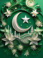 Pakistan Flag Notebook Green Stars and Flowers Southern Asia Beautiful Pakistani Journal Souvenir: Flag of Pakistan School Supplies Support the Middle East Asian Countries Heritage Immigration Pray for Pakistan