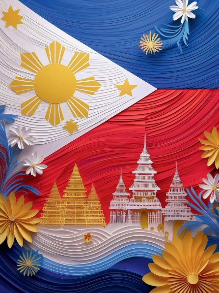 Philippines Flag Journal with White and Yellow Flowers Notebook for Work School Supplies Filipino Writing Gift: Asian Architecture Gift Notebook School Supplies Prayer Journal Pray for Asia Floral Beautiful Cultural Lined Notebook