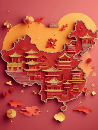 Title: Chinese Sunrise World Map Red and Yellow Chinese New Year Gift School Supplies Cool Map of Asia China Language Learning: Beautiful 100 Blank Lined Pages for Writing Journaling Travel Diary for taking Notes, Author: Chloe Sozo