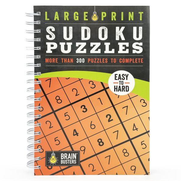 Large Print Sudoku Puzzles Orange